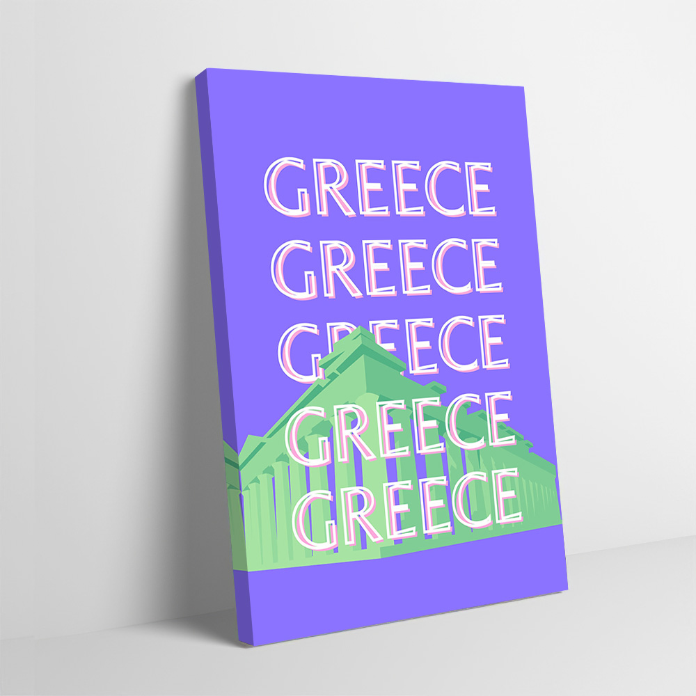 Travel Accessories Greece - Греческий туристический постер, настраиваемый печатный холст,