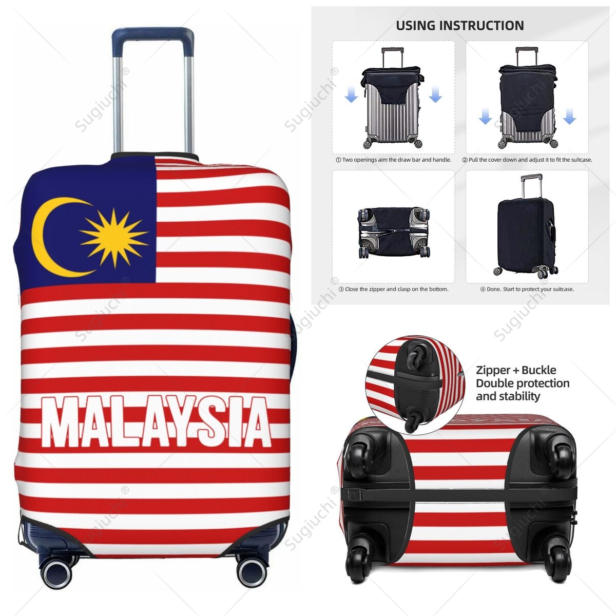 Travel Accessories Malaysia - Чехол для багажа с флагом Малайзии,