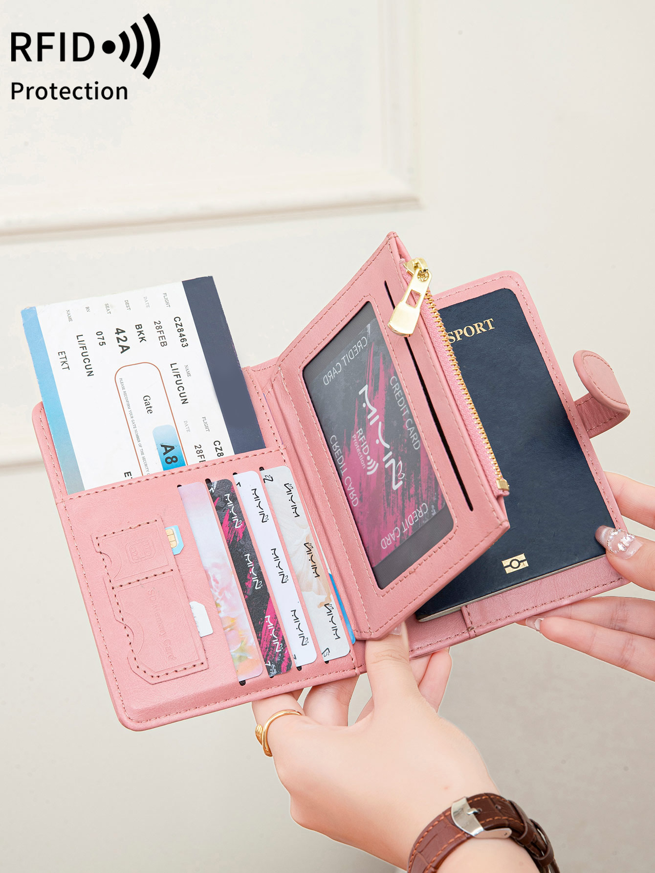 Travel Accessories Rfid - Многофункциональный RFID-кошелек с защитой от кражи,