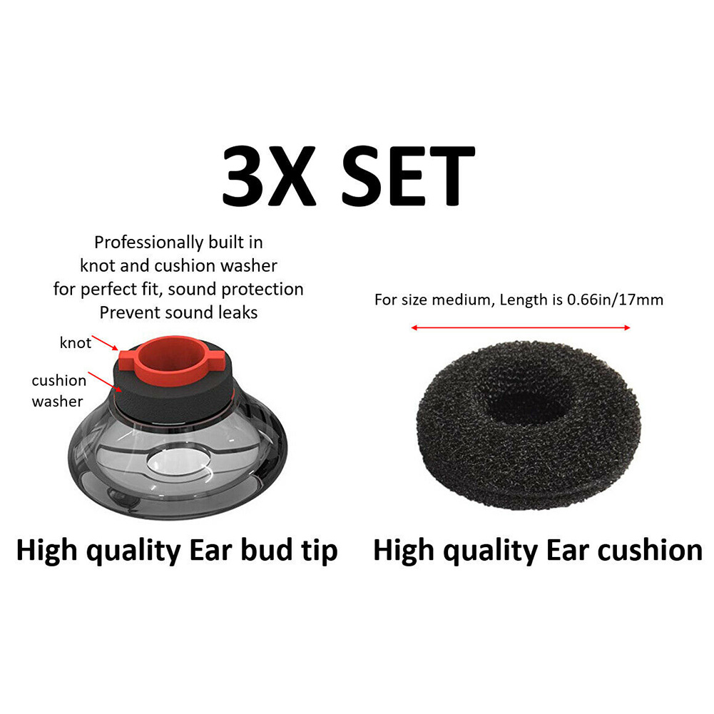 Набор из 6 сменных амбушюр из  – обзор и цена Earplug Set Foam