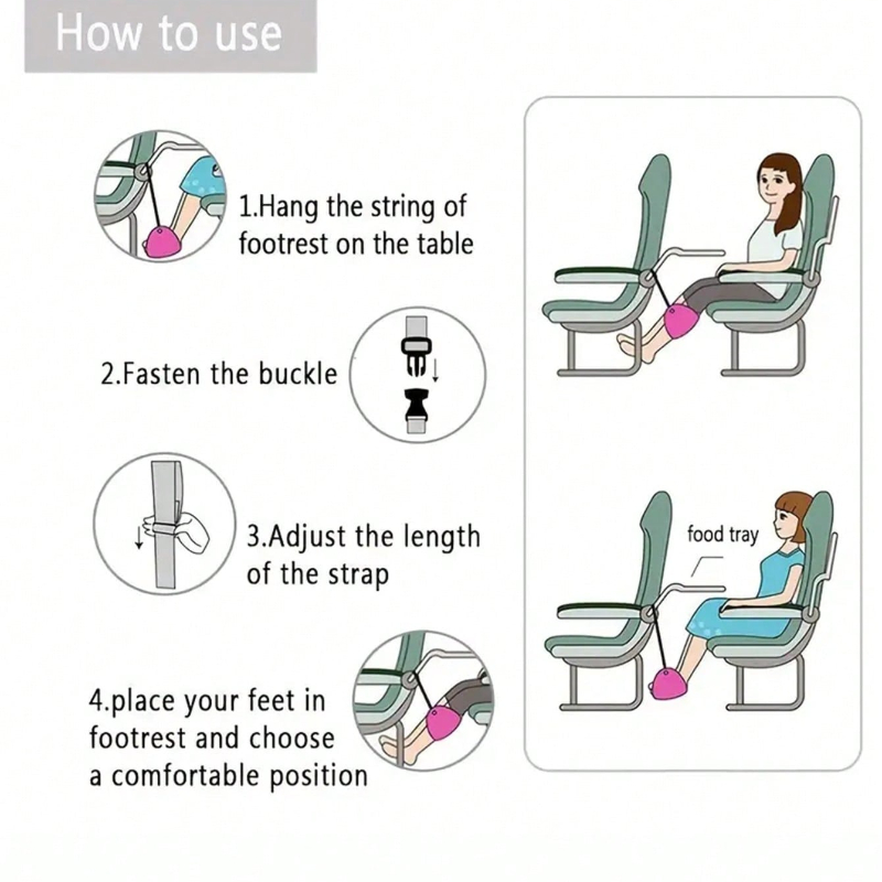 Портативная регулируемая подст – обзор и цена Travel Accessories Long Flight