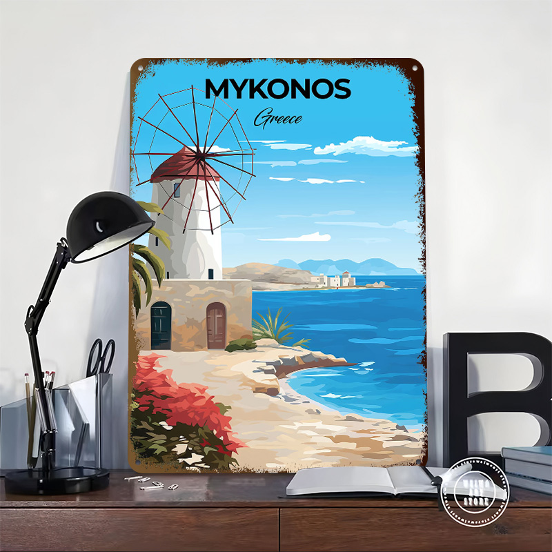 Плакат с изображением Миконоса – обзор и цена Travel Accessories Greece