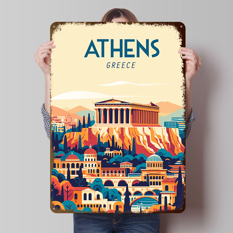 Плакат «Греция»: винтажная мет – обзор и цена Travel Accessories Greece