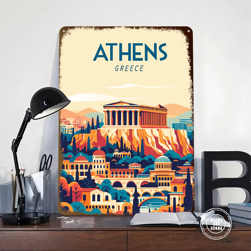 Плакат «Греция»: винтажная мет – обзор и цена Travel Accessories Greece