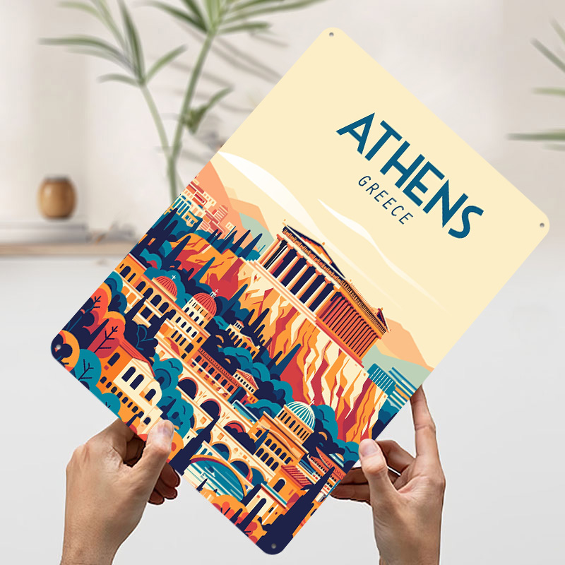 Плакат «Греция»: винтажная мет – обзор и цена Travel Accessories Greece